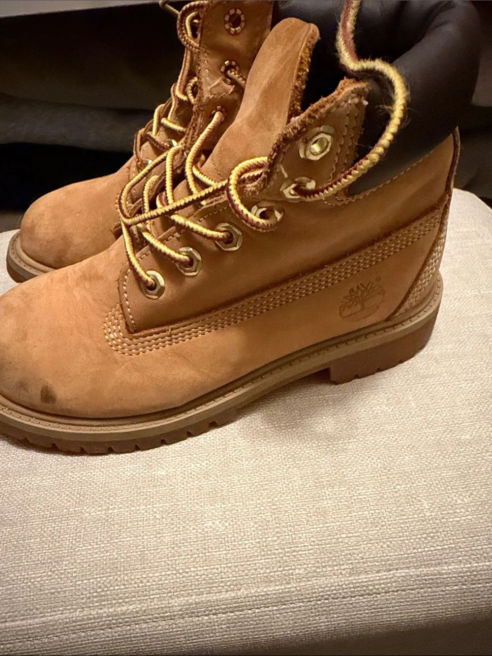 Timberland Kids Wheat Brown Lace-Up Boots